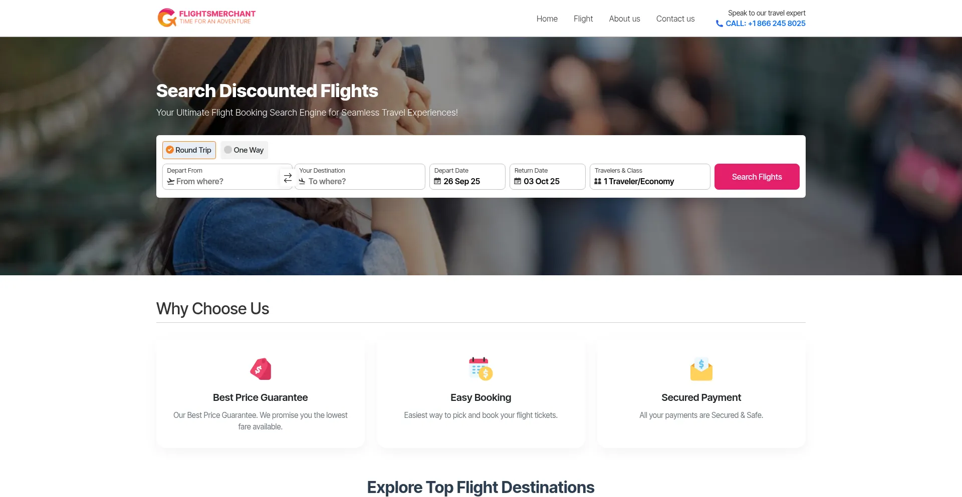 Flightsmerchant.us Screenshot