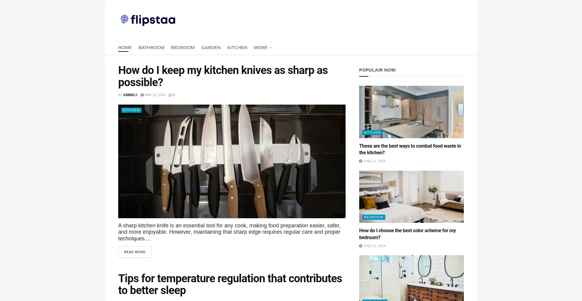 Website screenshot of Flipstaa.com