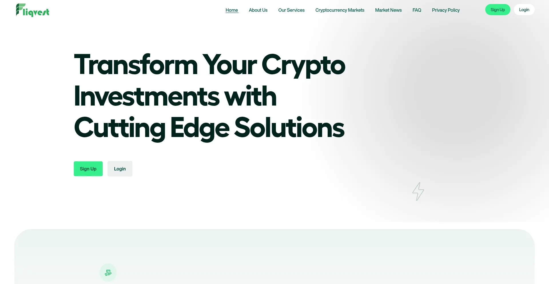 Website screenshot of Fliqvest.com