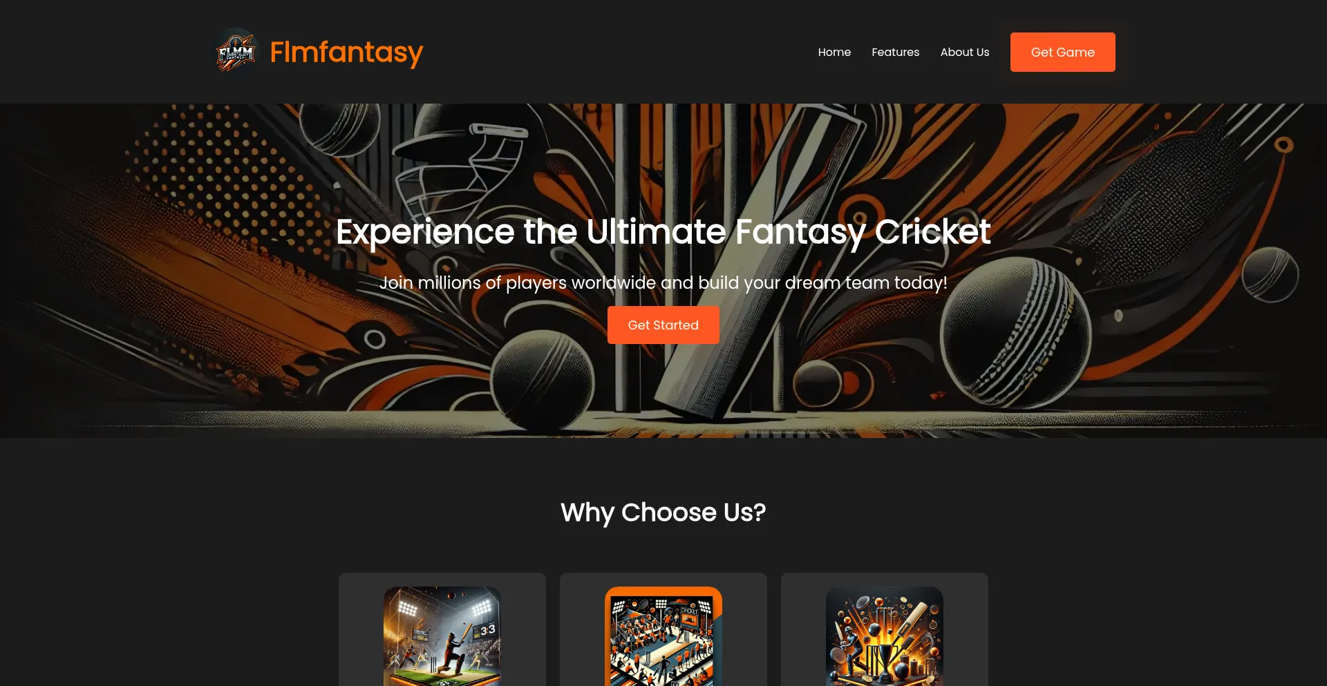 Website screenshot of Flmfantasy.com