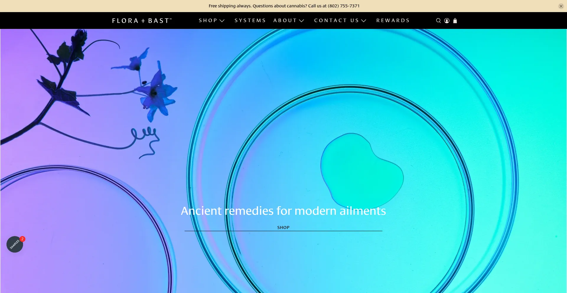 Website screenshot of Floraandbast.com
