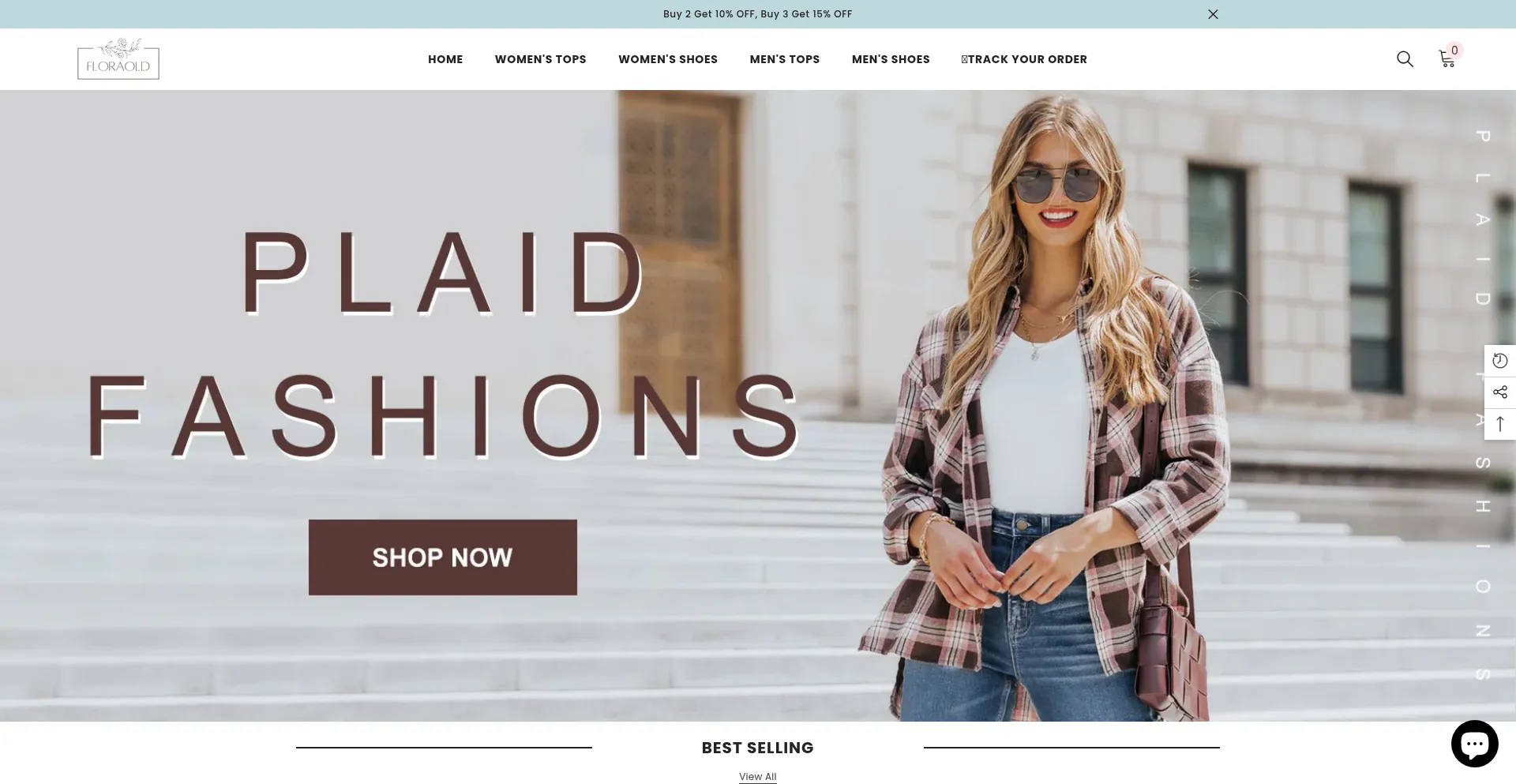 Website screenshot of Floraold.shop