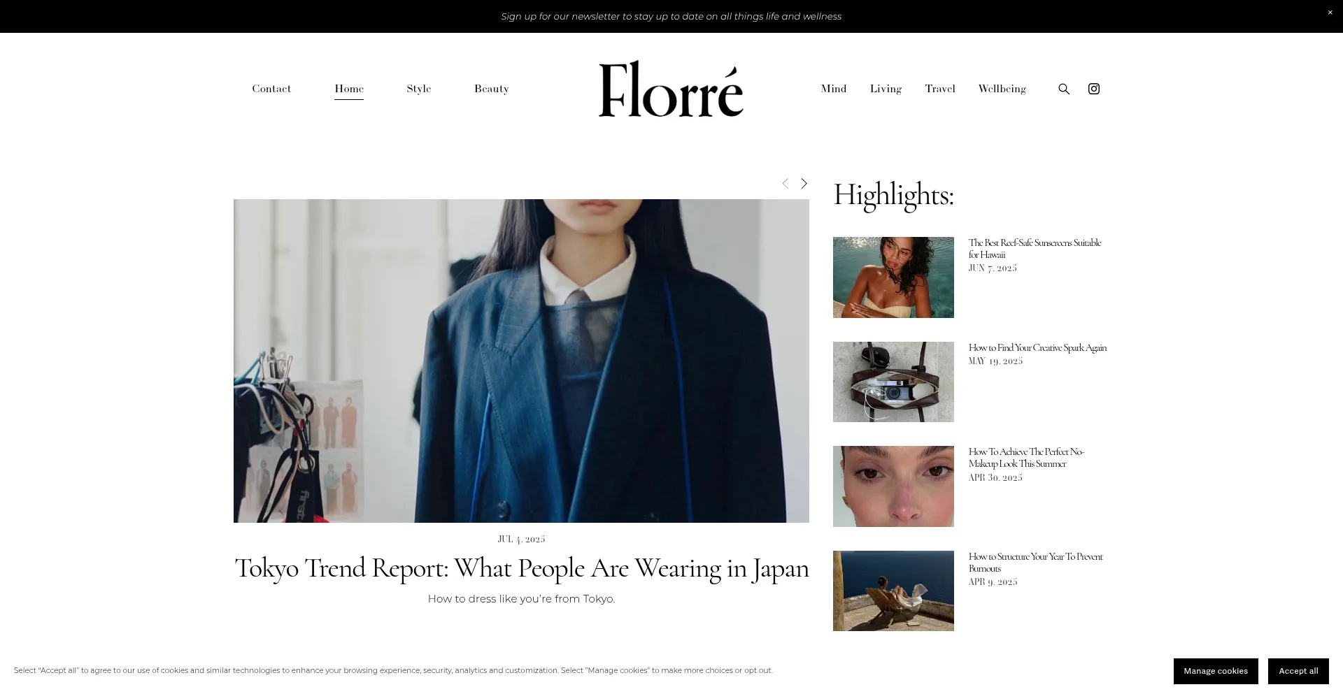 Website screenshot of Florre.co