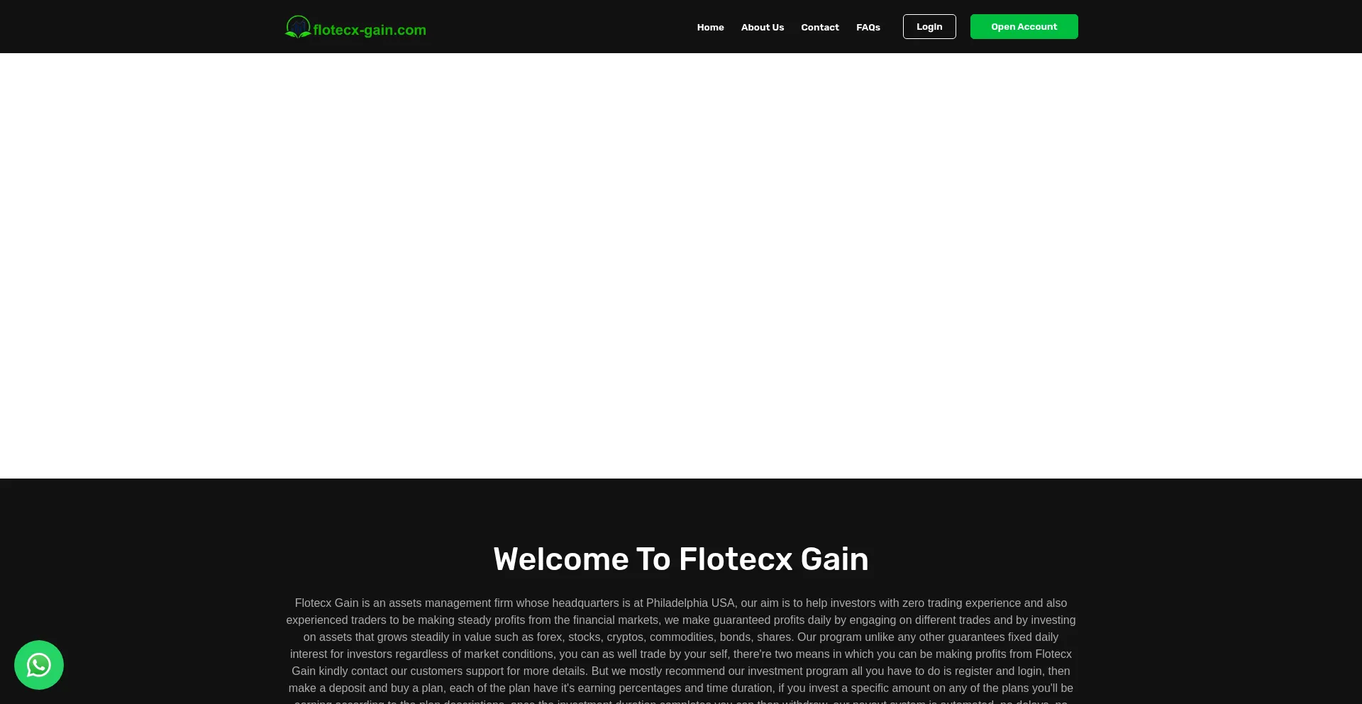 Website screenshot of Flotecx-gain.com