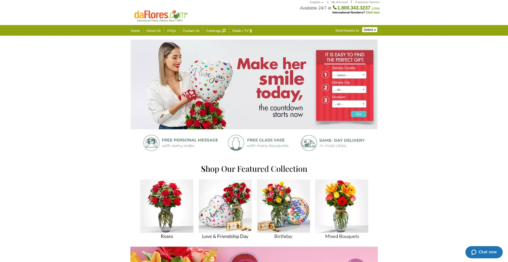 Flowers.daflores.com Screenshot