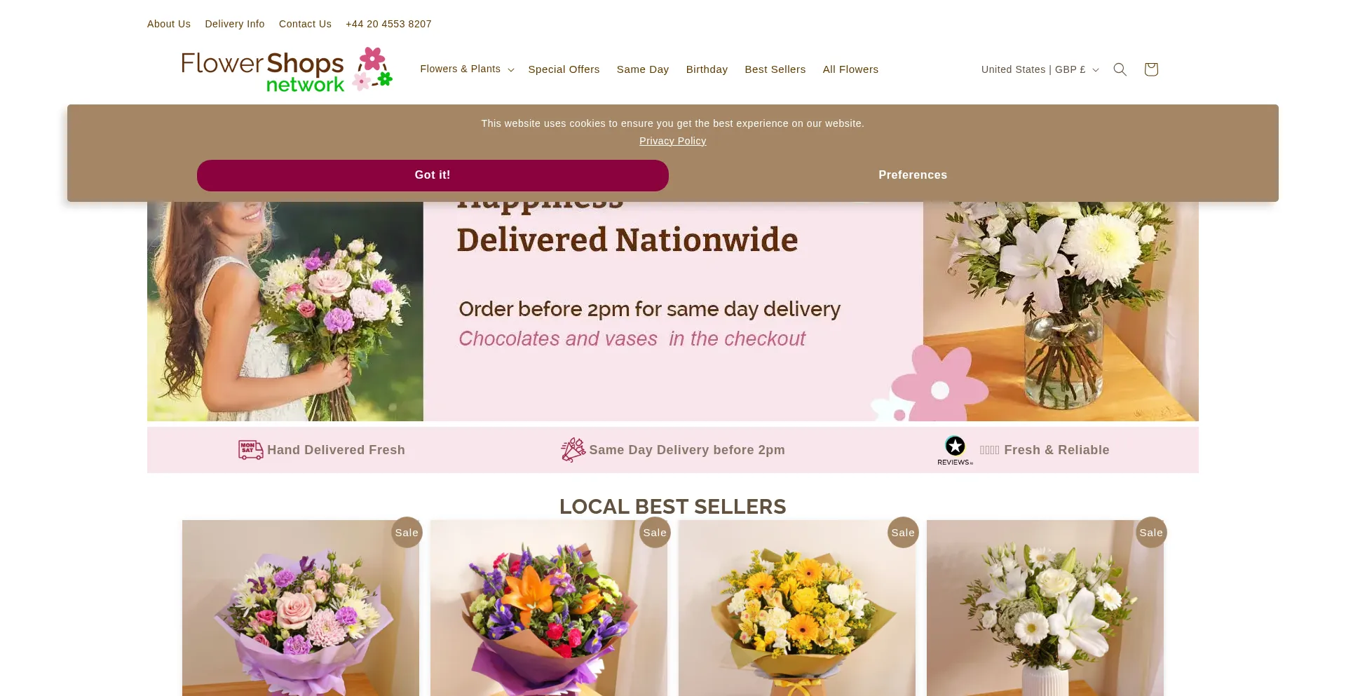 Flowershopsnetwork.co.uk Screenshot