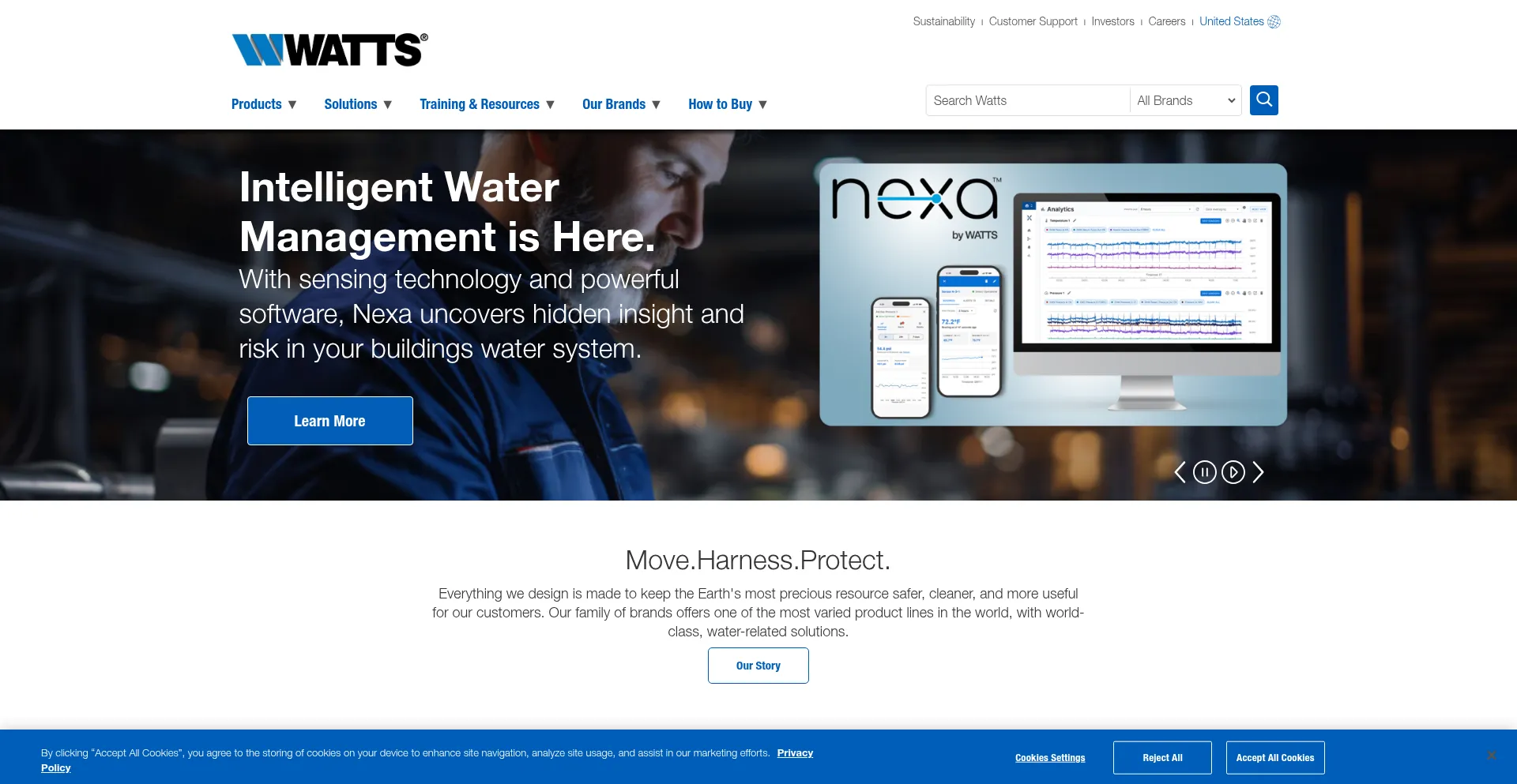 Website screenshot of Flowmatic.com