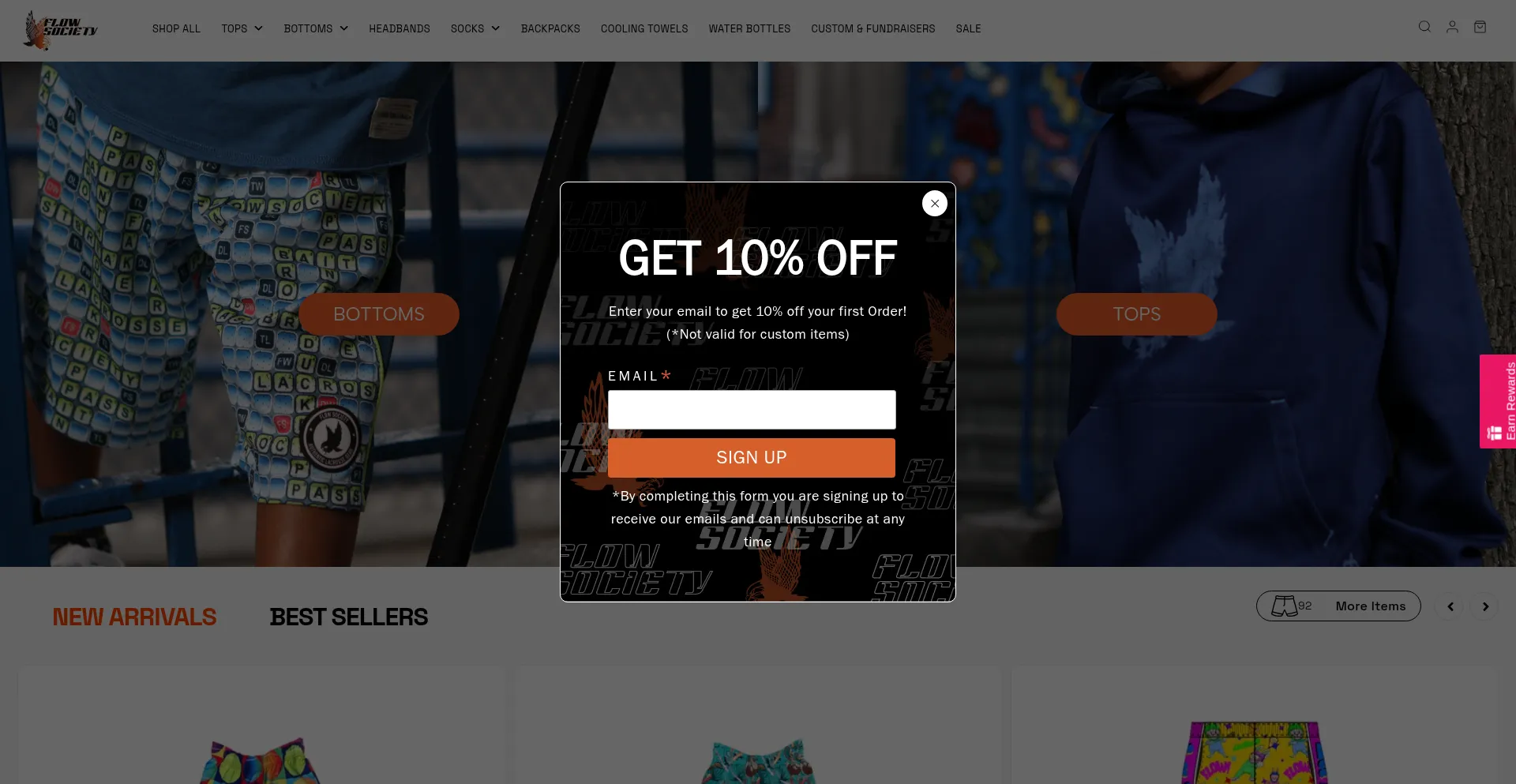 Website screenshot of Flowsociety.net