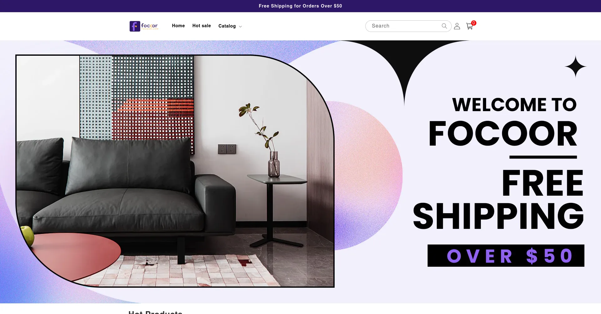 Website screenshot of Focoor.com