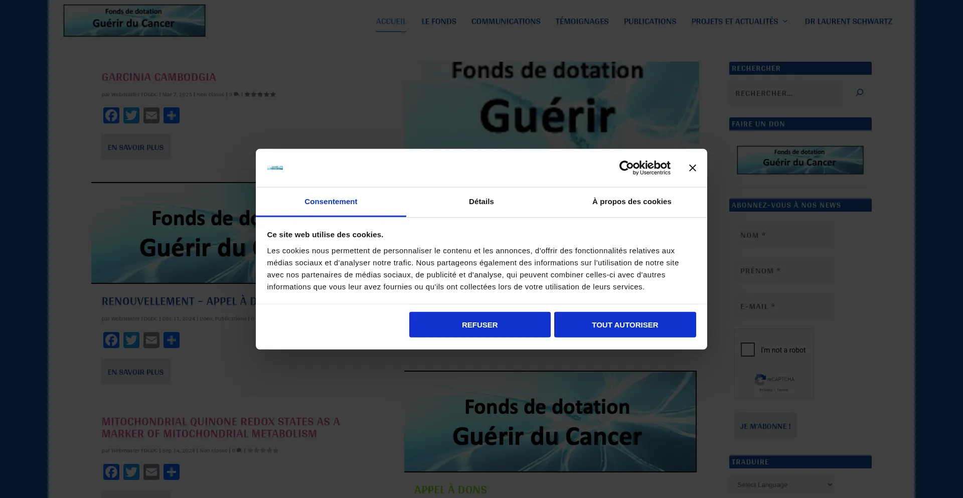 Ist Fondsguerirducancer.fr sicher und vertrauenswürdig?