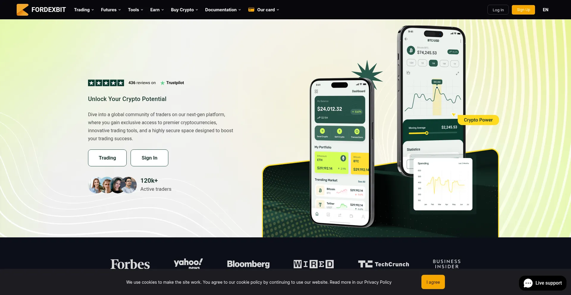 Website screenshot of Fordexbit.com