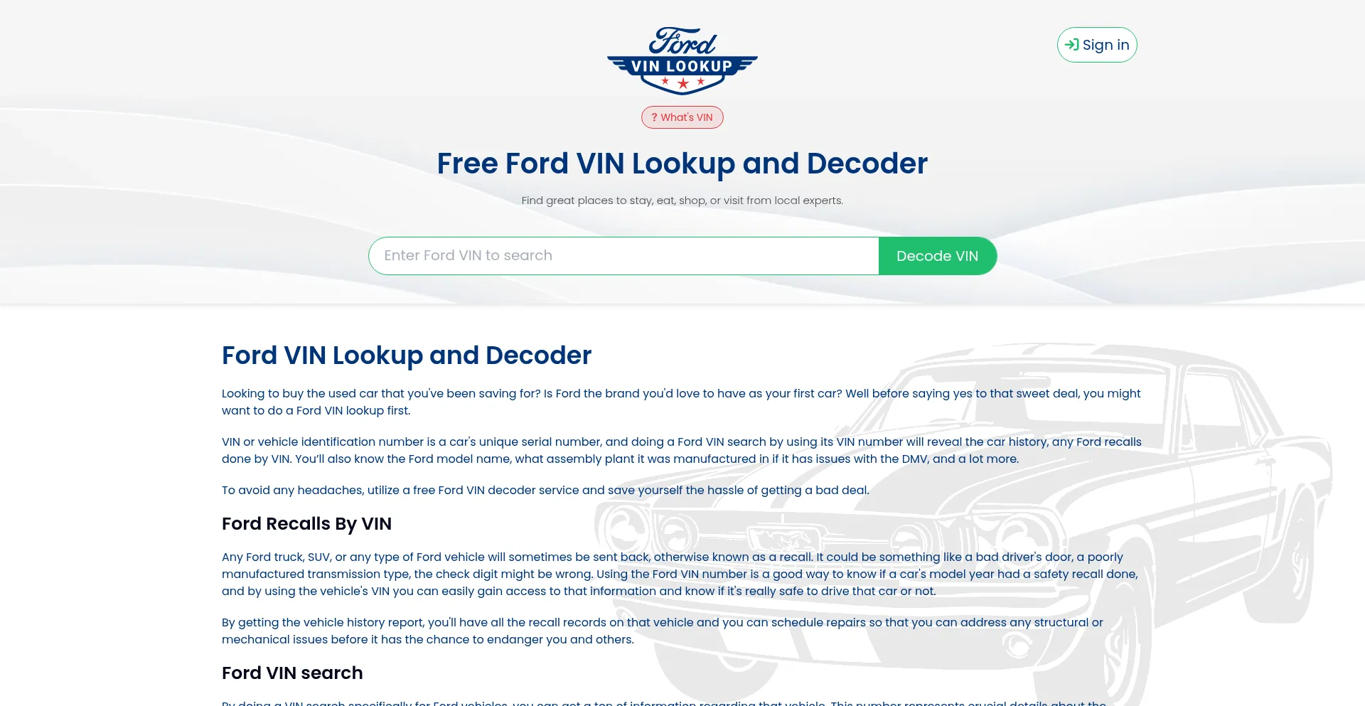 Fordvinlookup.com