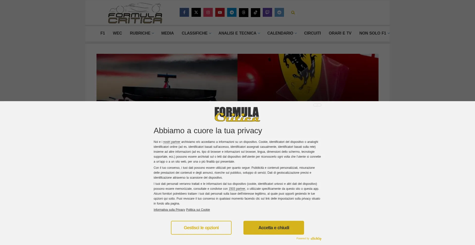 Website screenshot of Formulacritica.it