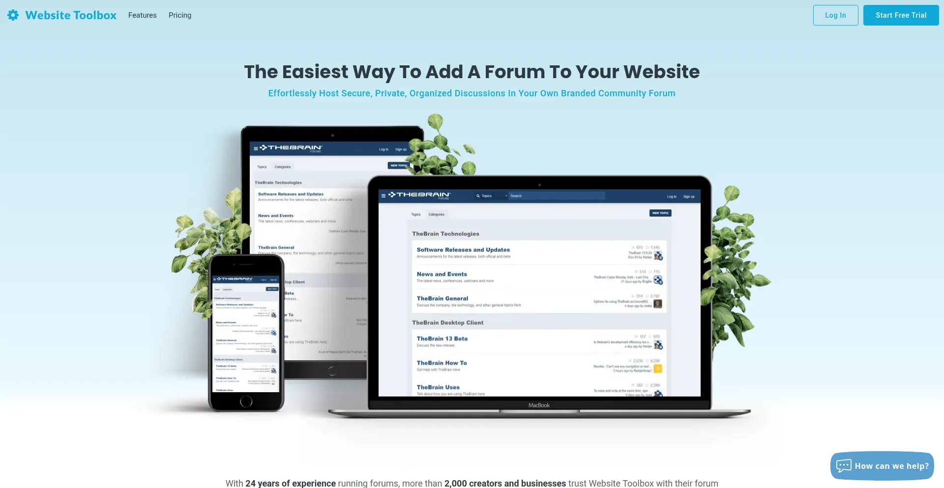 Website screenshot of Forumchitchat.com