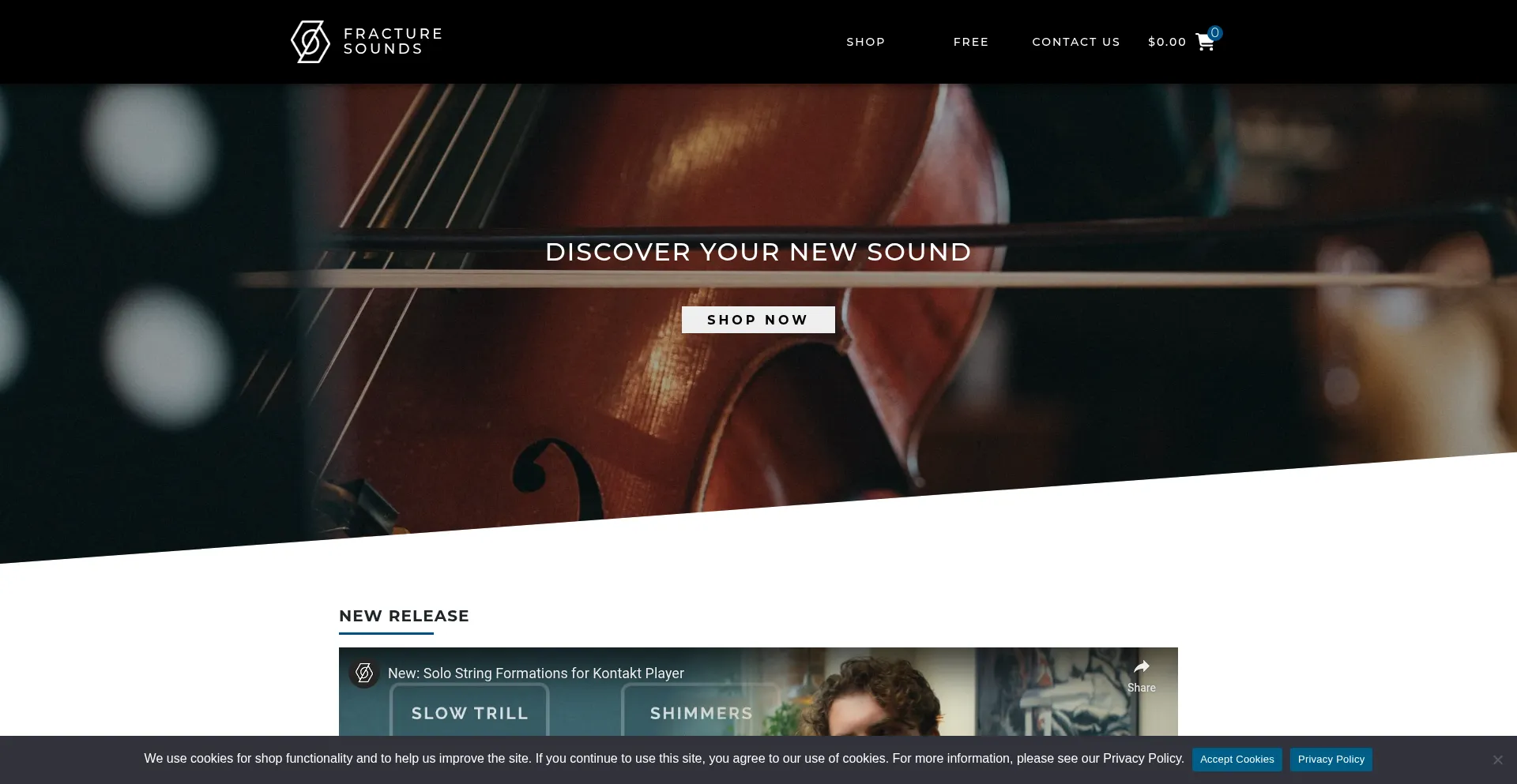 Website screenshot of Fracturesounds.com