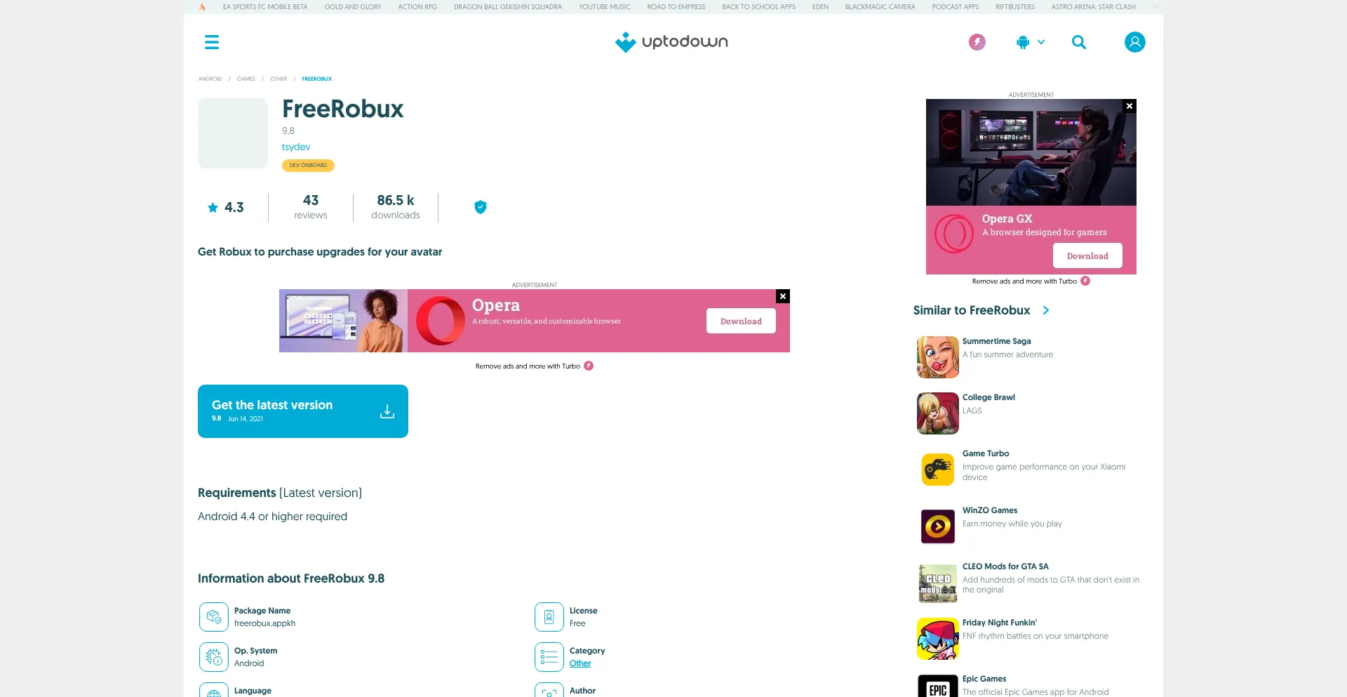 Ist Freerobux.en.uptodown.com sicher und vertrauenswürdig?
