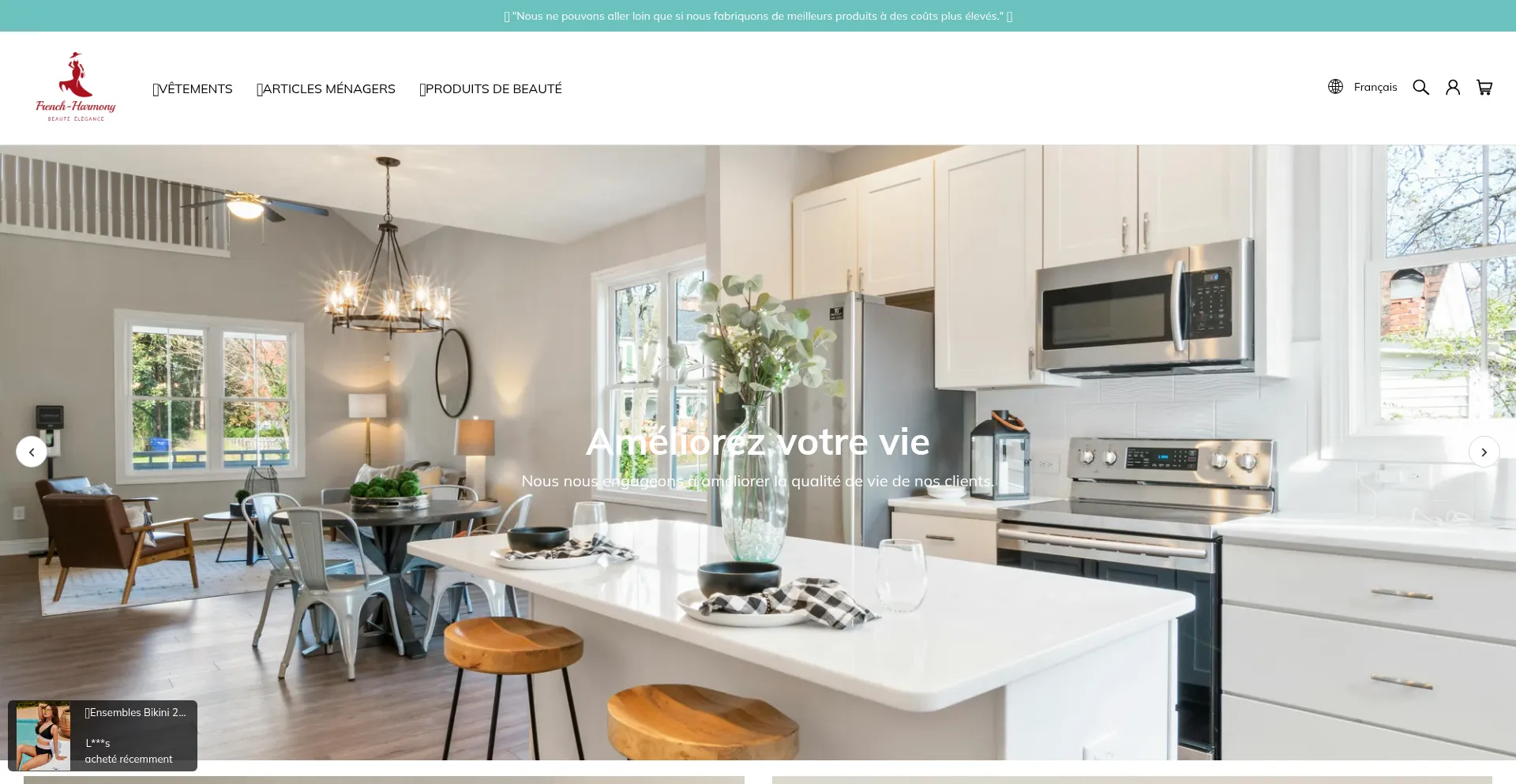 Website screenshot of French-harmony.fr