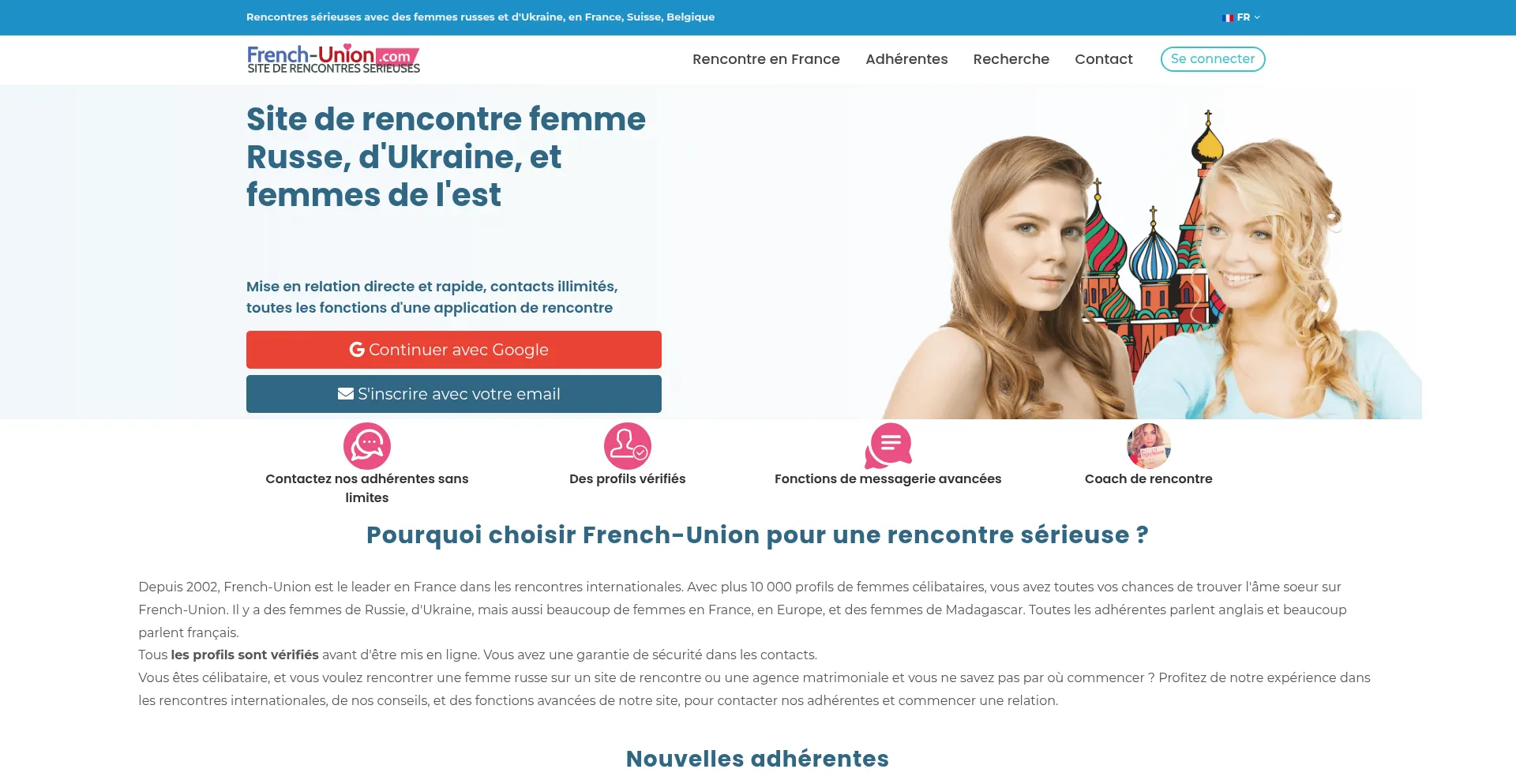 Website screenshot of French-union.com