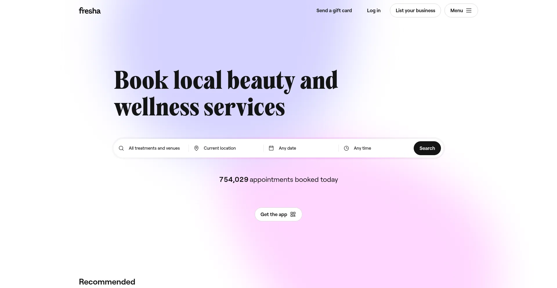 Fresha.com Screenshot