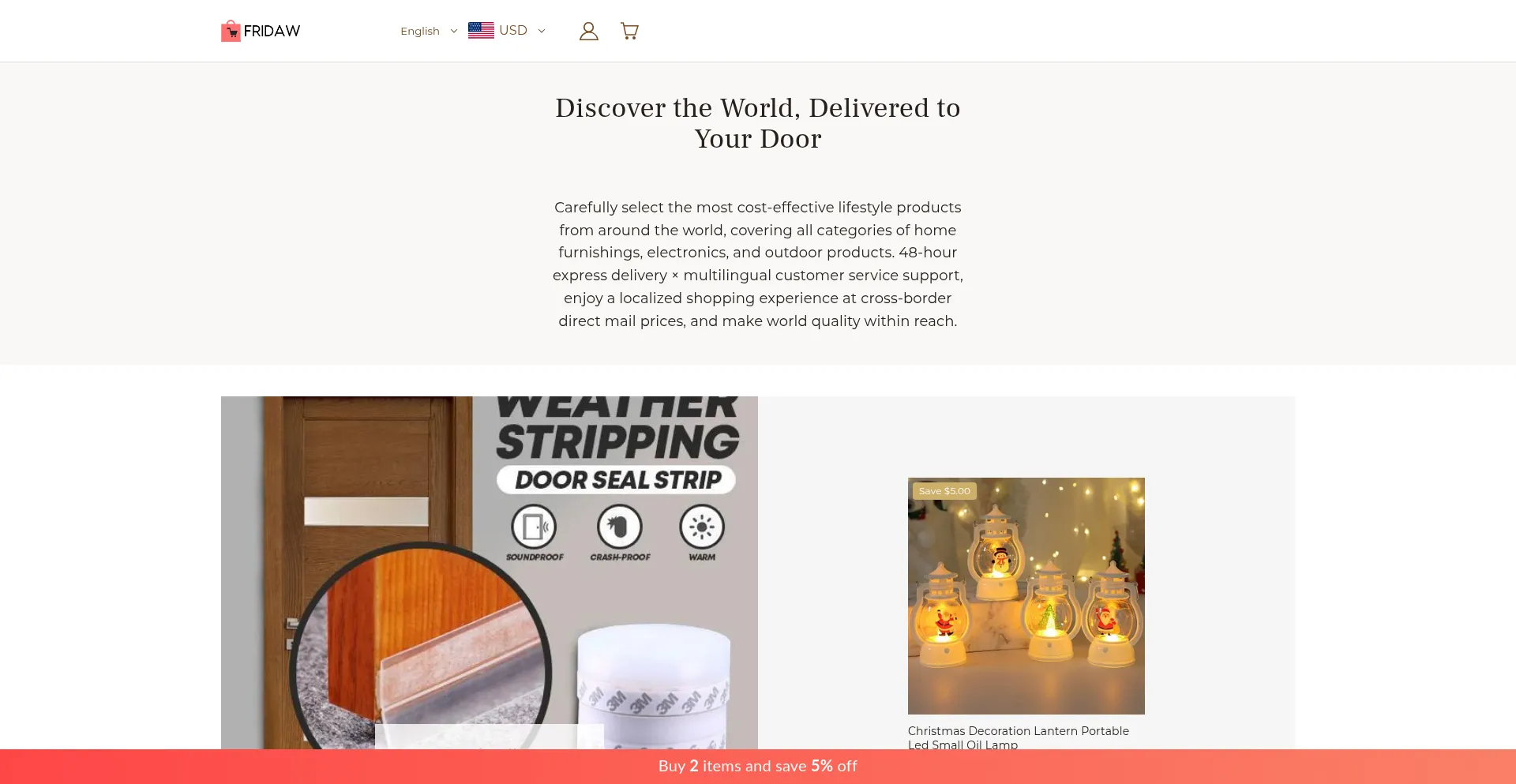 Website screenshot of Fridaw.com