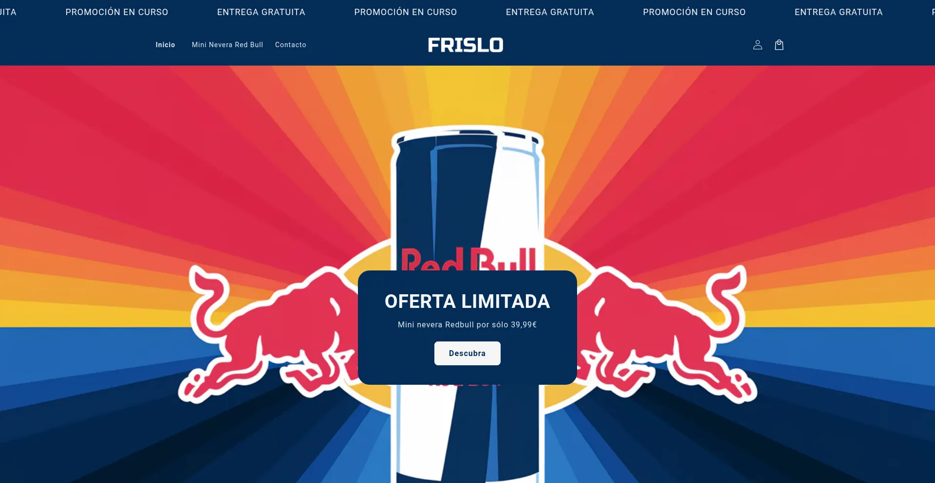 Website screenshot of Frislo.com