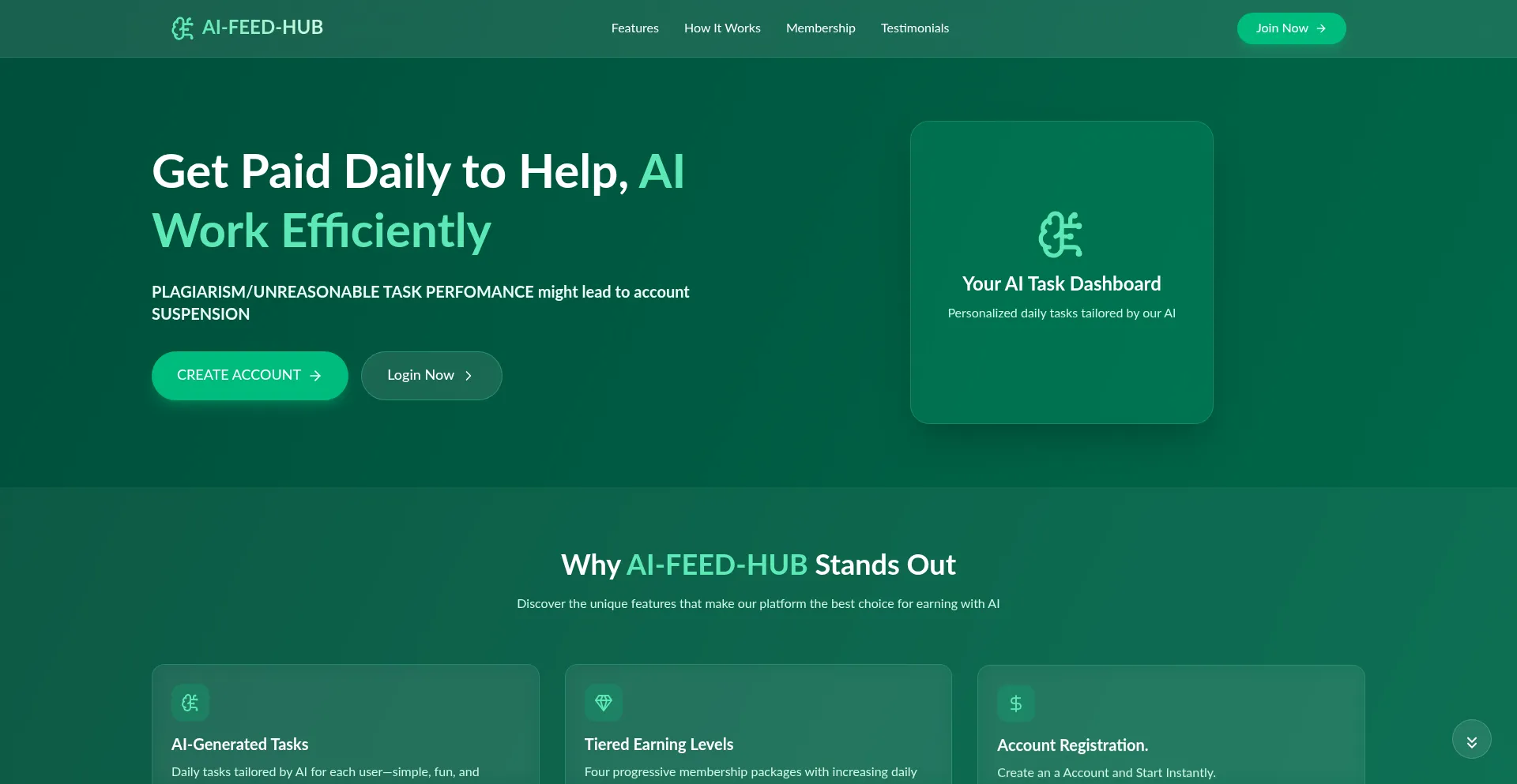 Website screenshot of Front-feed.com