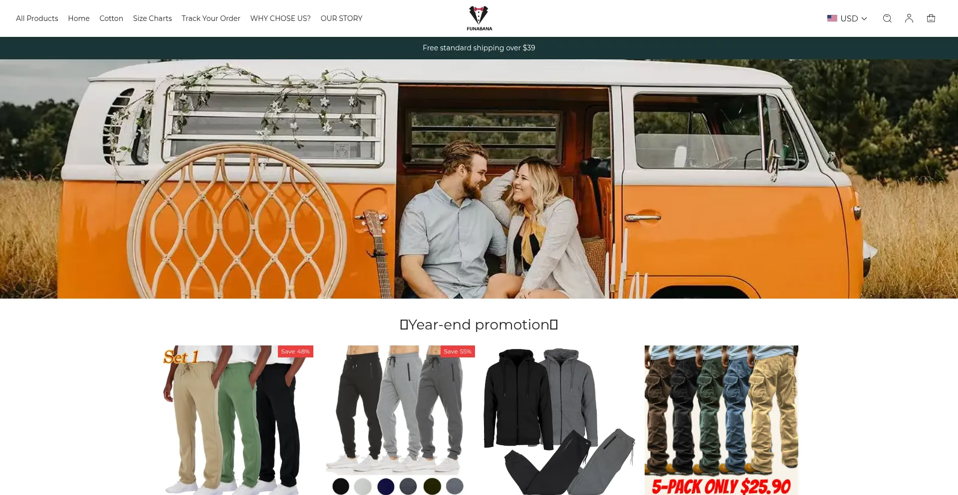 Website screenshot of Funabana.com