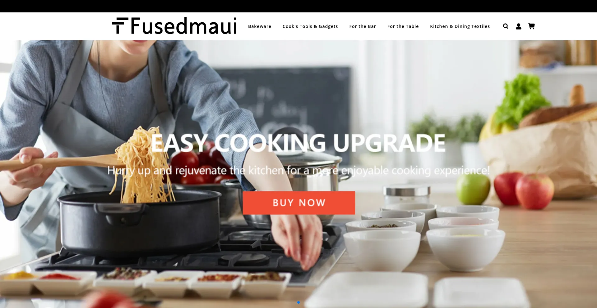 Website screenshot of Fusedmaui.com