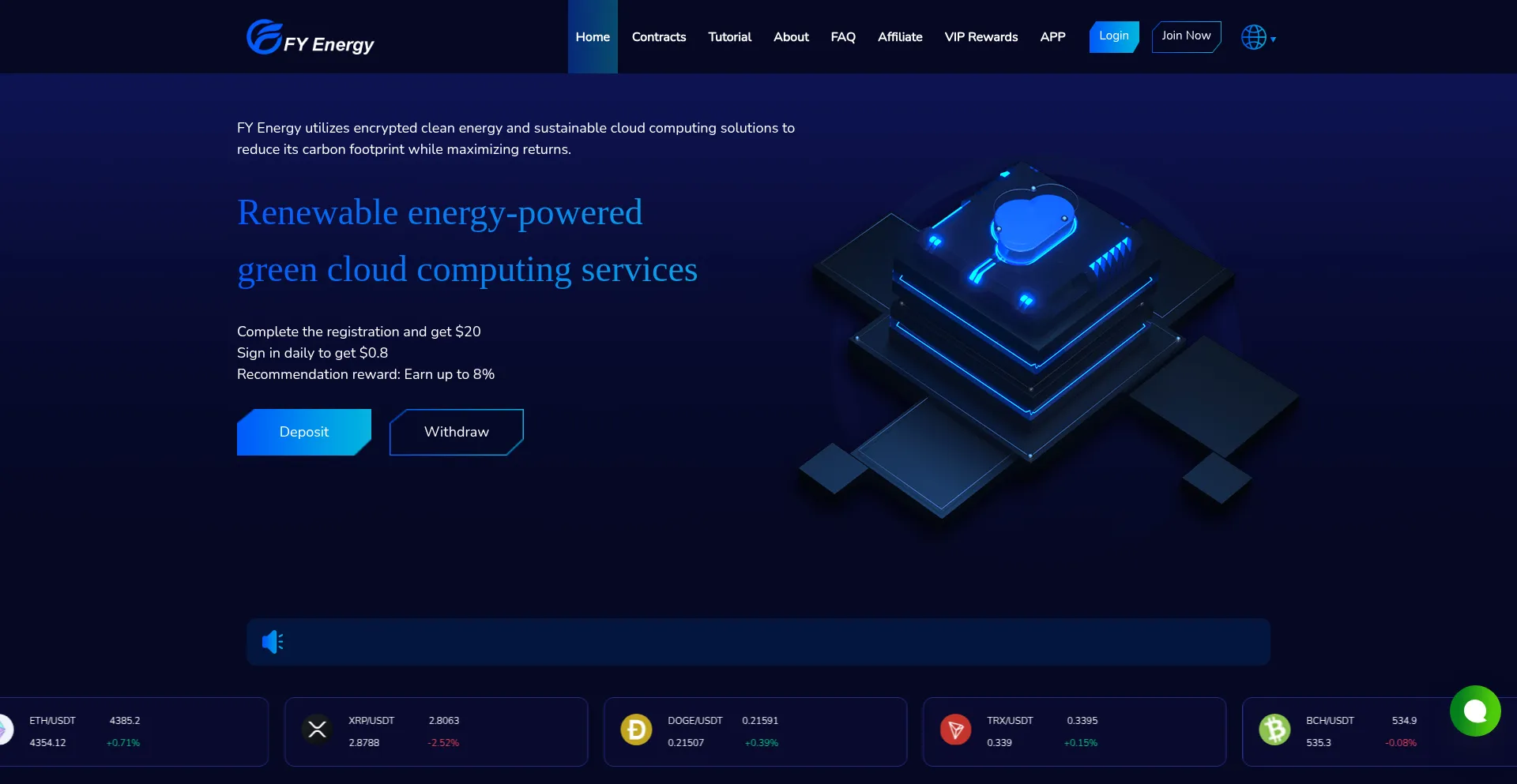 Website screenshot of Fyenergy.com