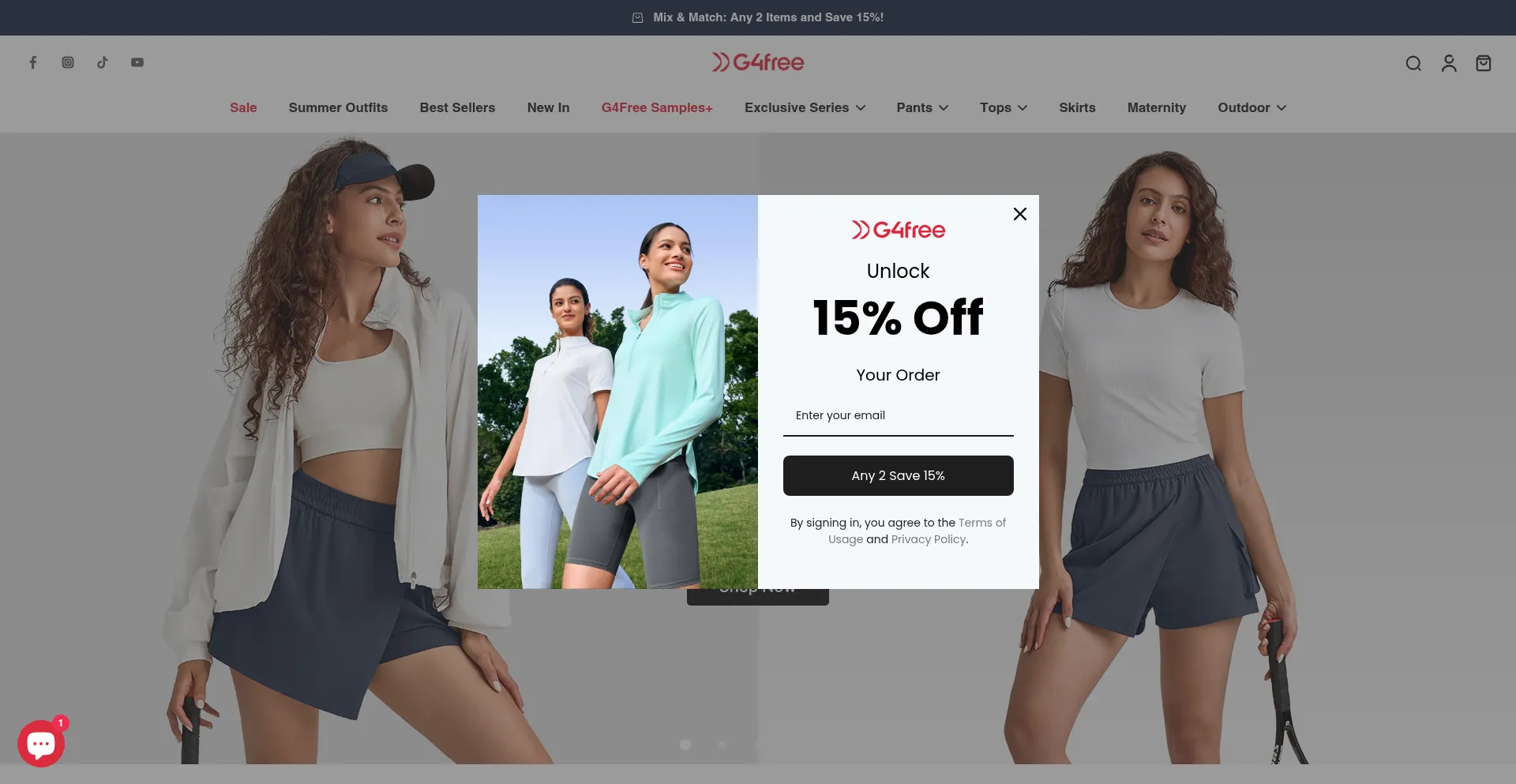 Website screenshot of G4free.com