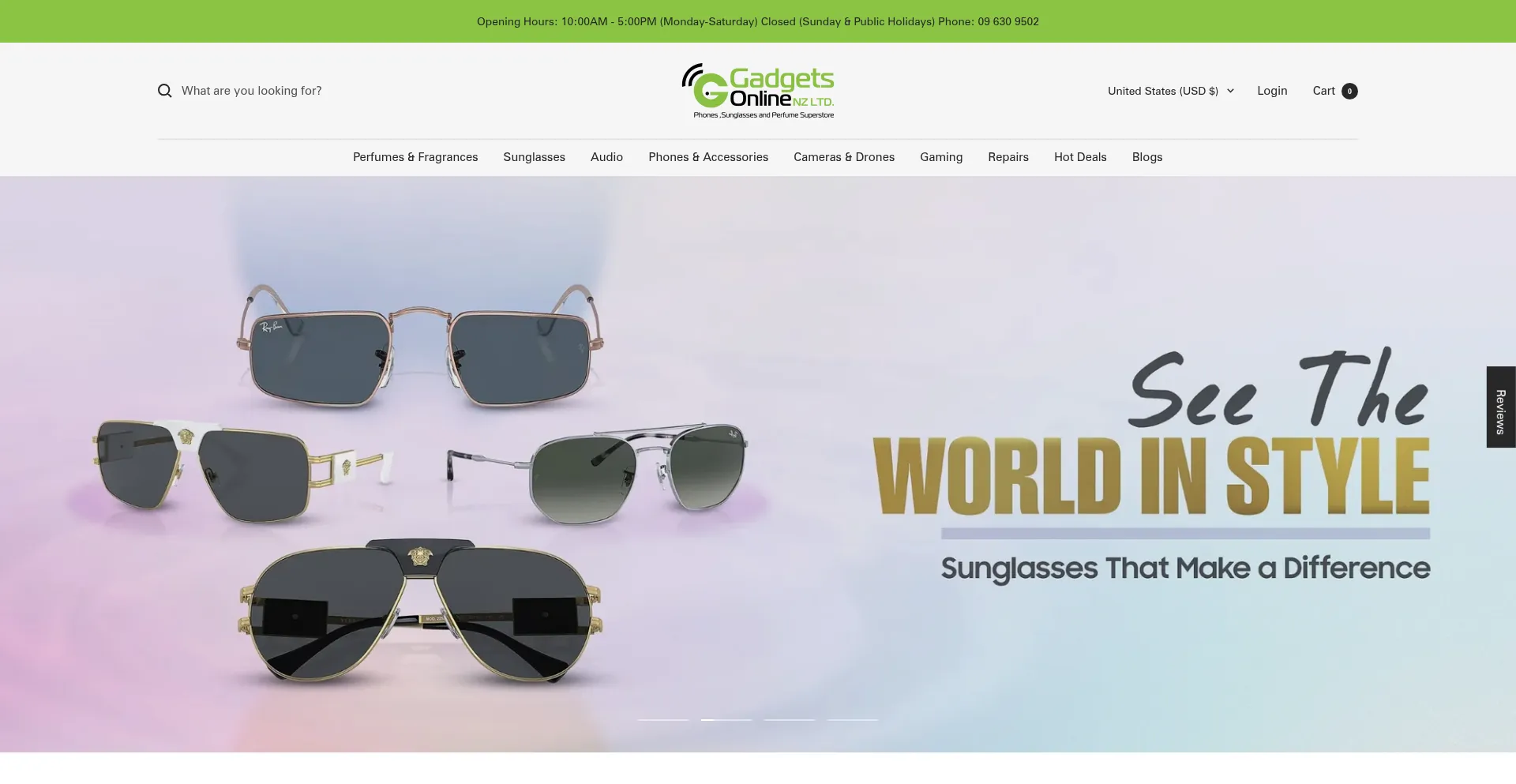 Website screenshot of Gadgetsonline.co.nz