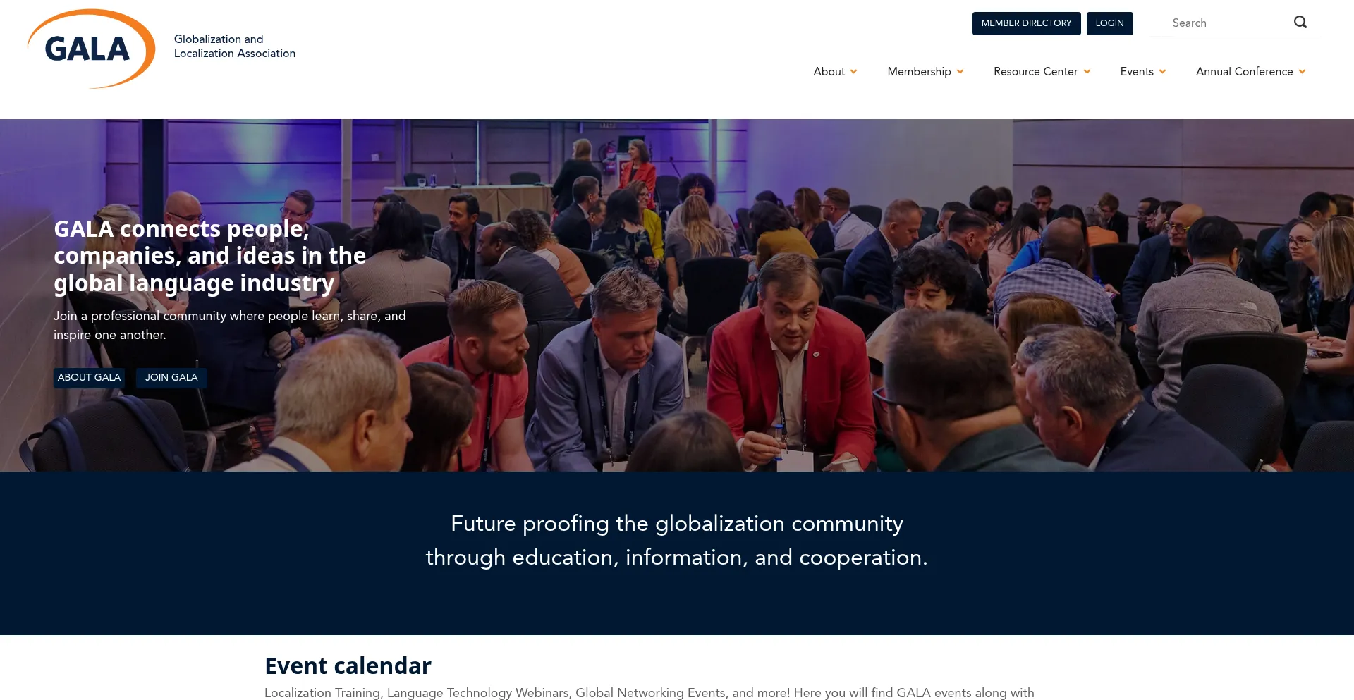 Website screenshot of Gala-capital.net