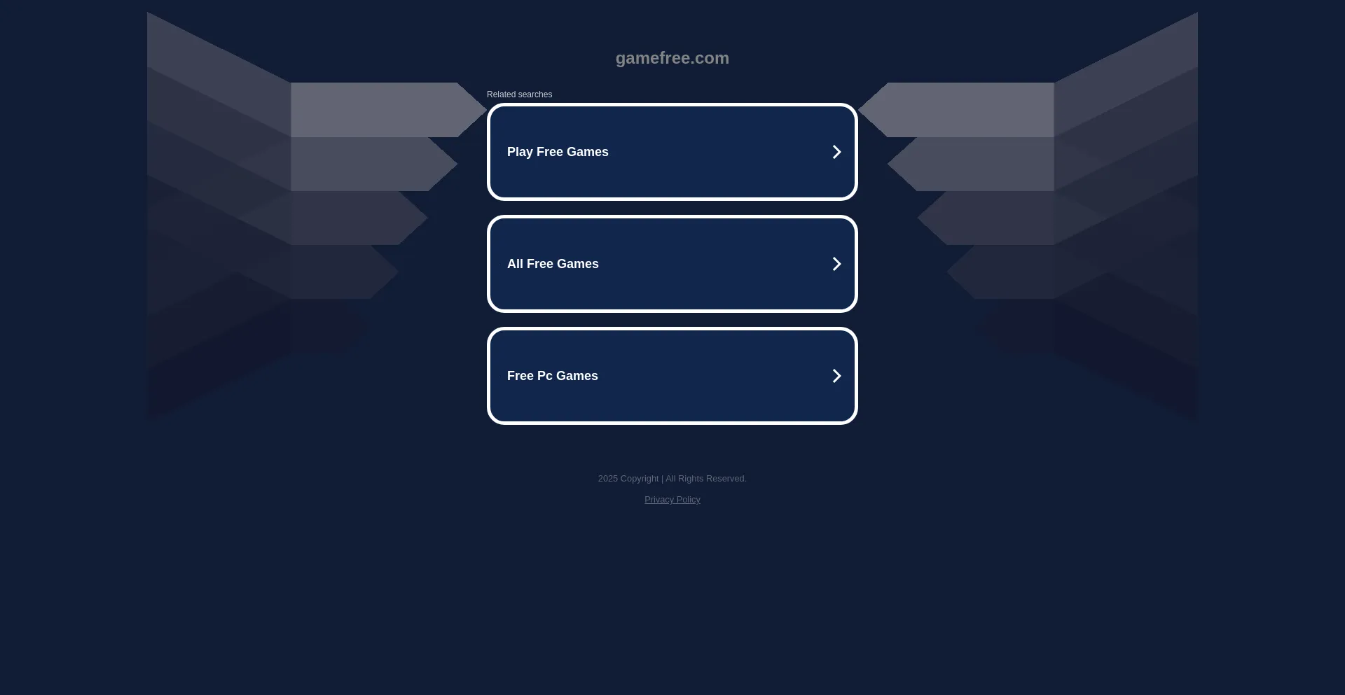 Website screenshot of Gamefree.com