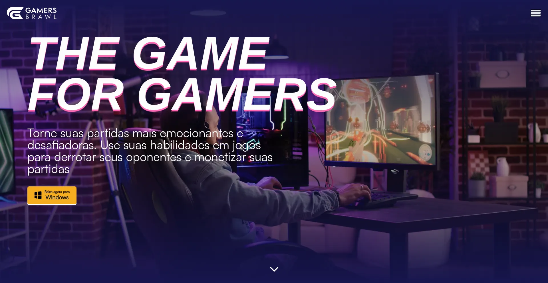 Website screenshot of Gamersbrawl.com