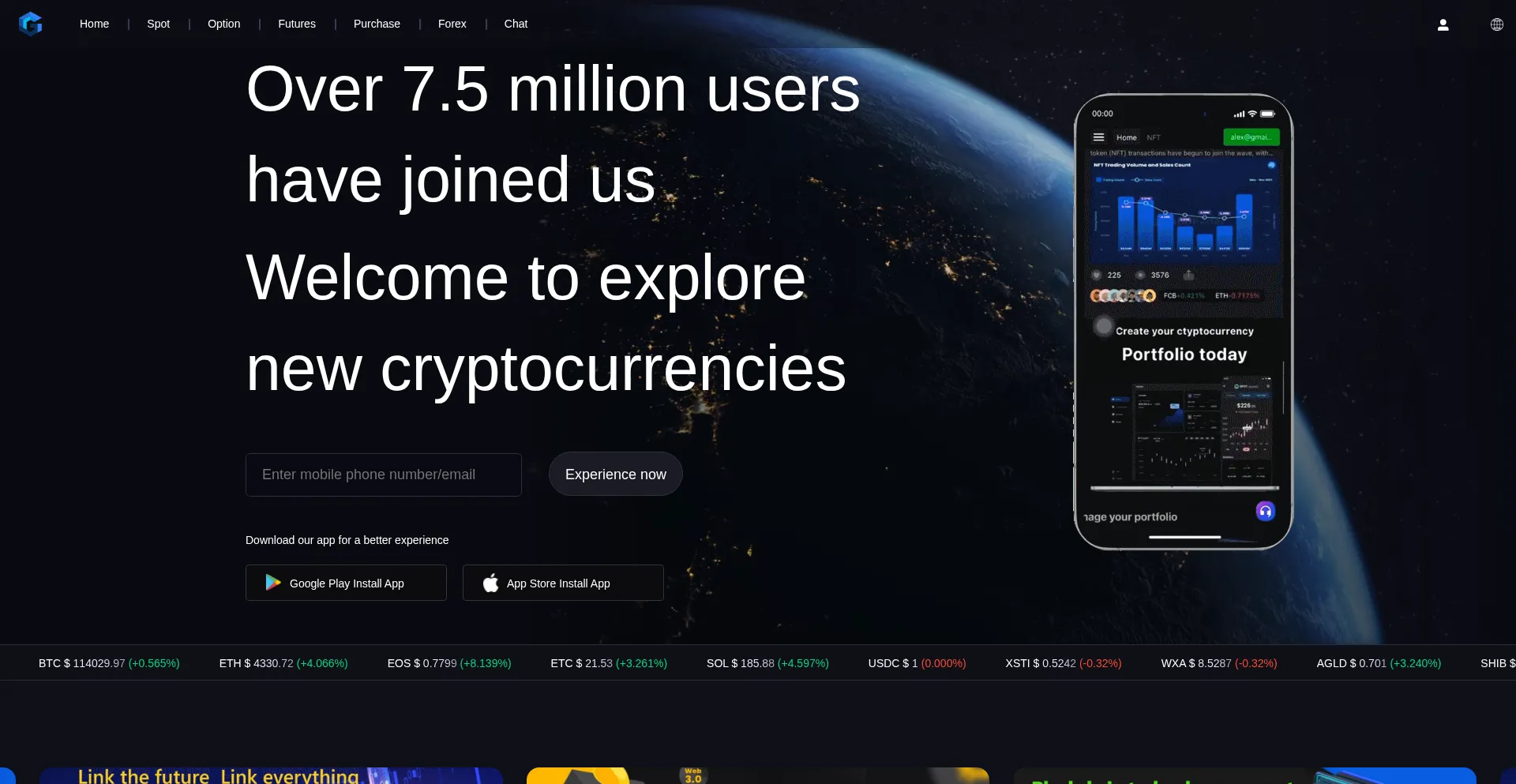 Website screenshot of Gamxcoin.com