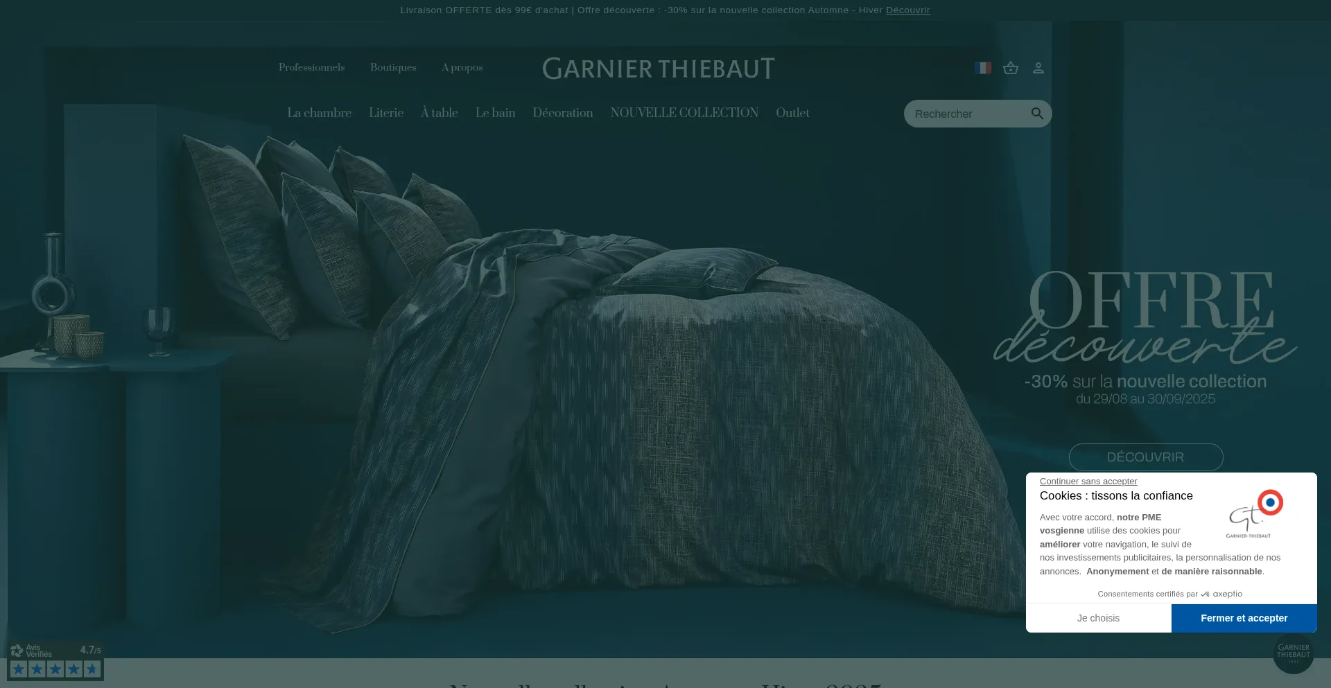 Website screenshot of Garnier-thiebaut.com