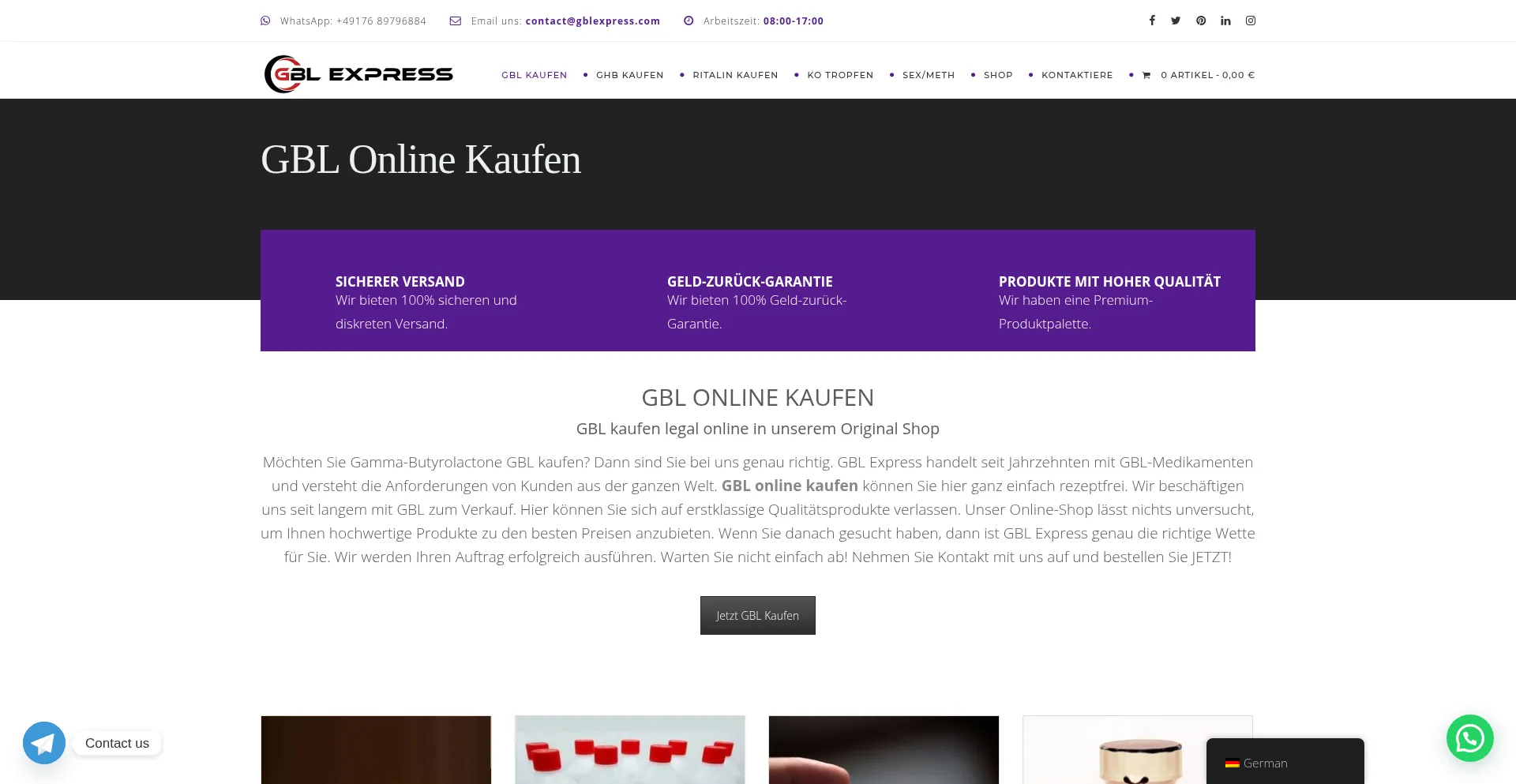 Website screenshot of Gblexpress.com