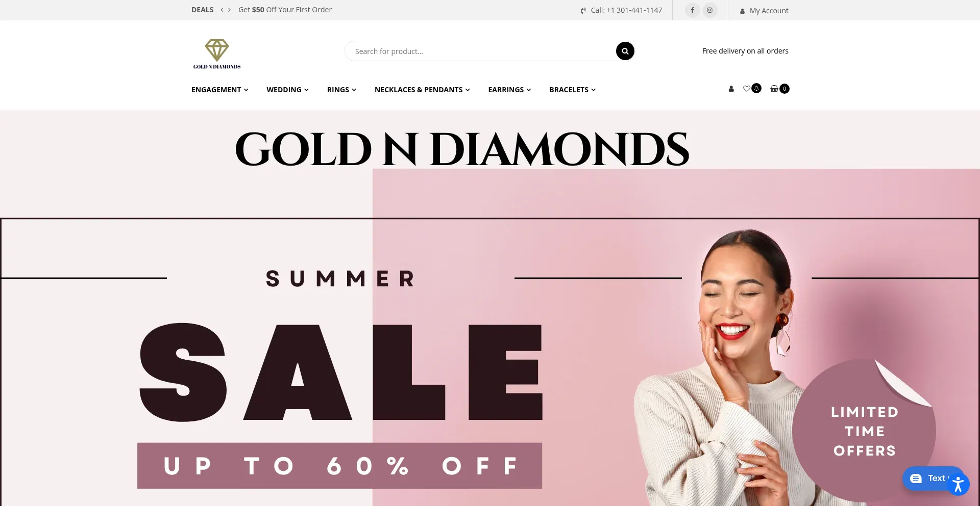 Website screenshot of Gdjewelers.com