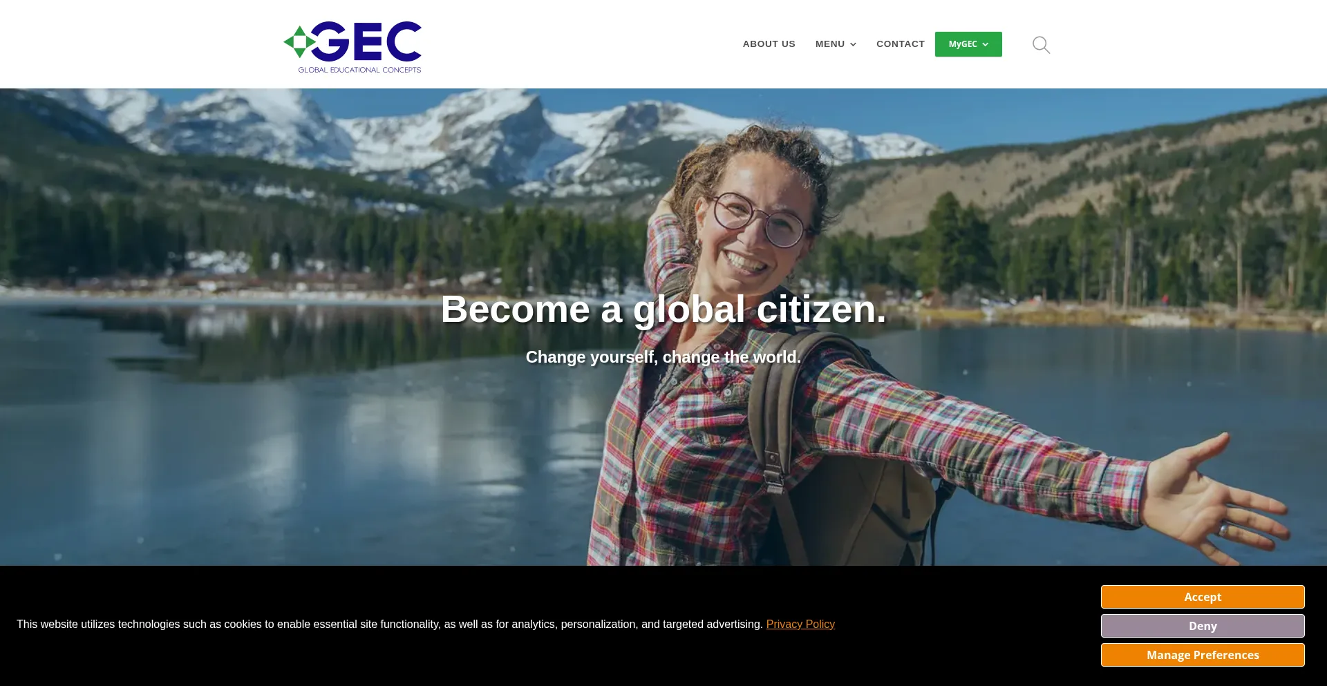 Website screenshot of Gecexchanges.com