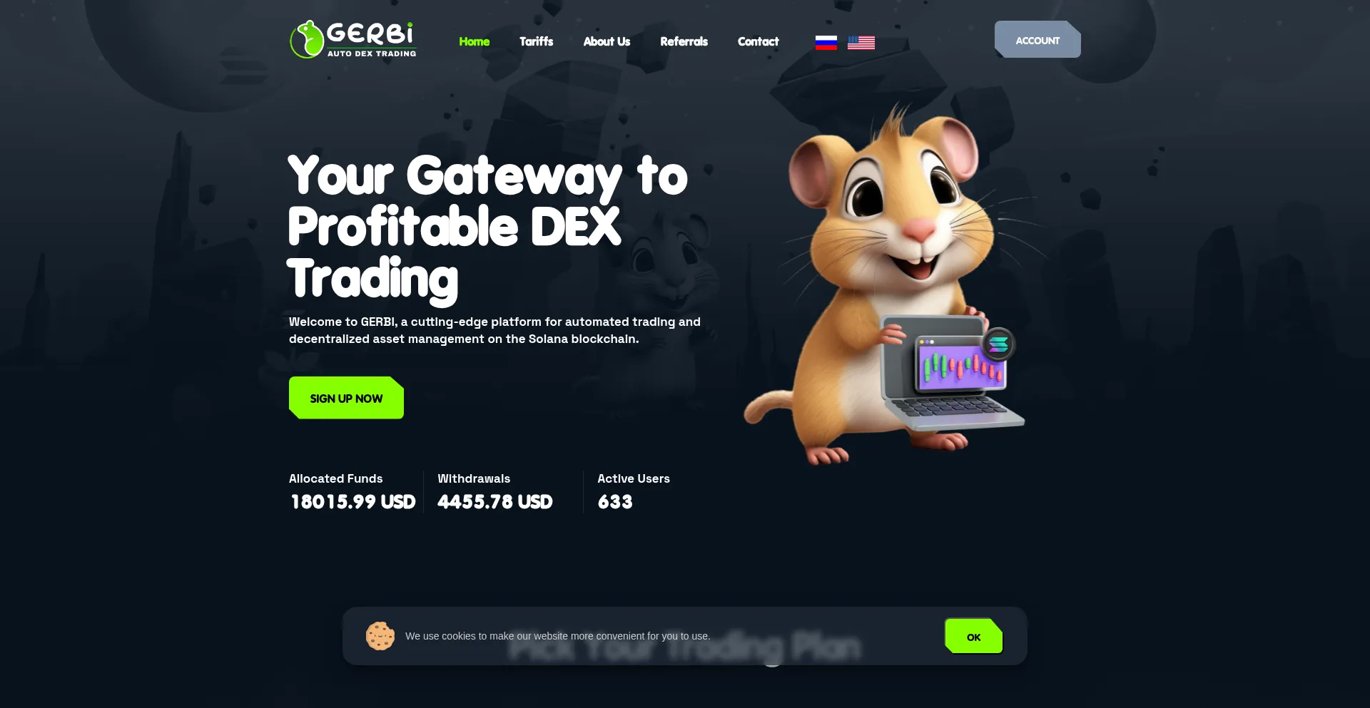 Website screenshot of Gerbi.cc