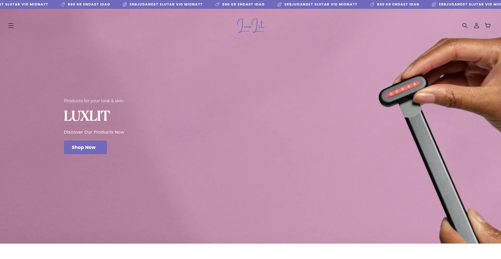 Website screenshot of Get-luxlit.com