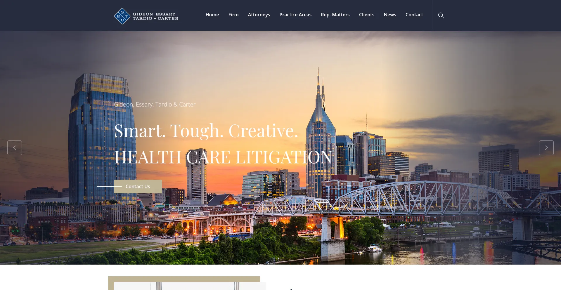 Website screenshot of Getclawfirm.com