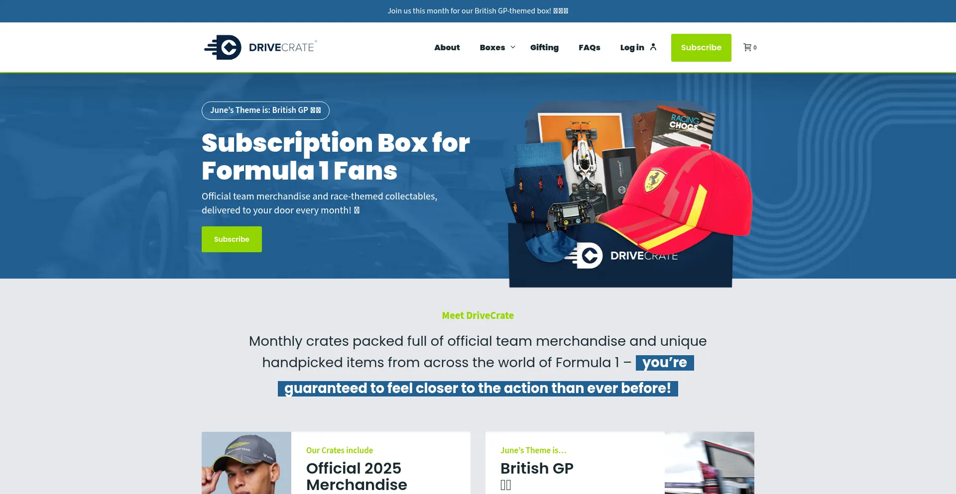 Website screenshot of Getdrivecrate.com