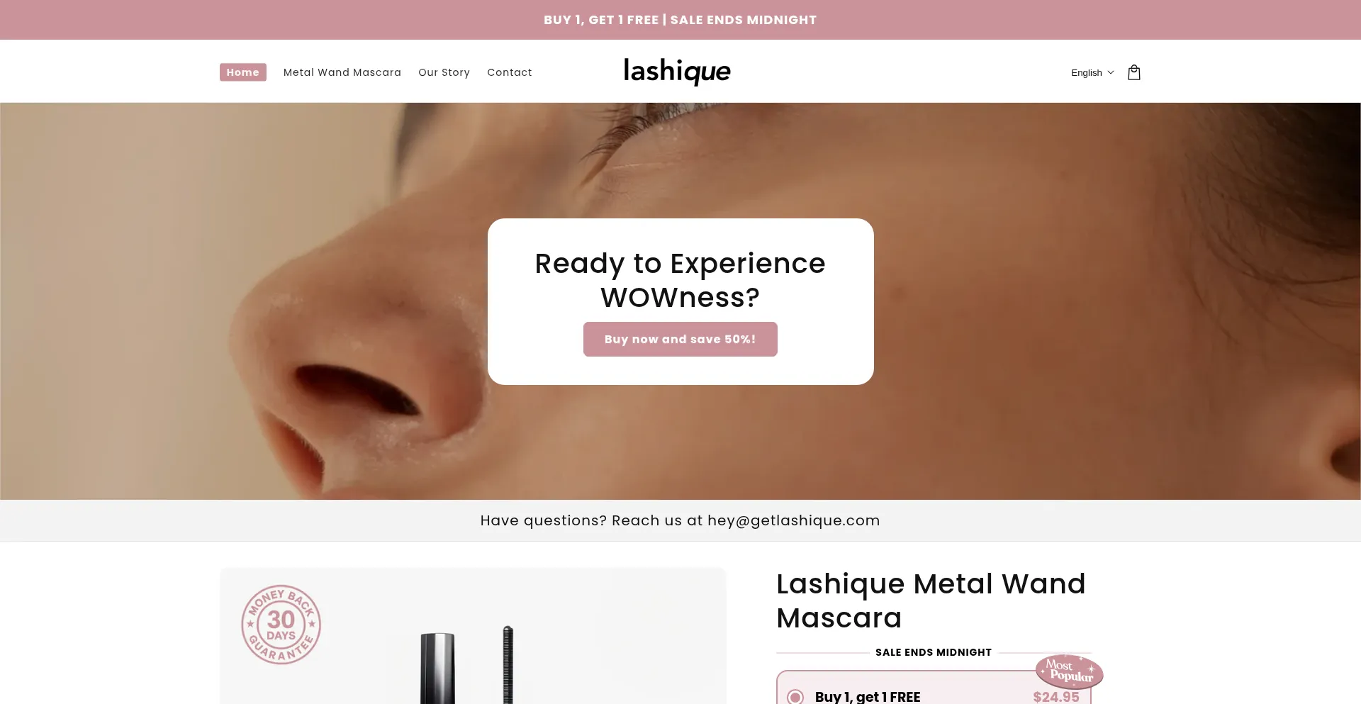 Getlashique.com Screenshot