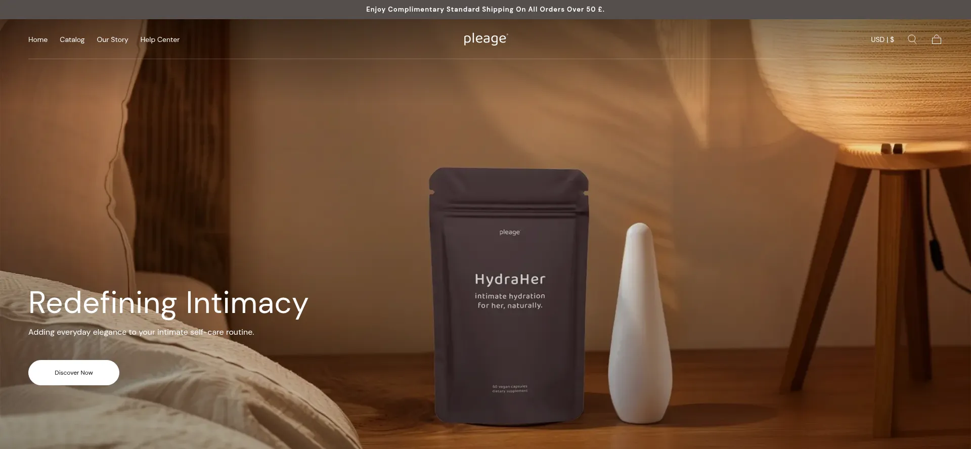 Website screenshot of Getpleage.com