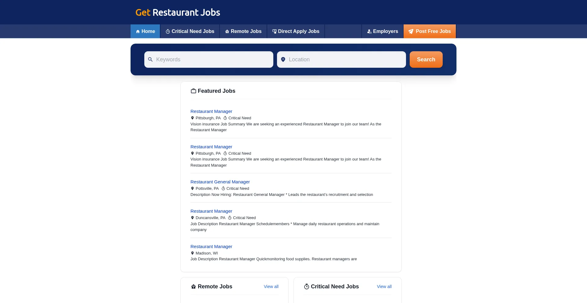 Getrestaurantjobs.com