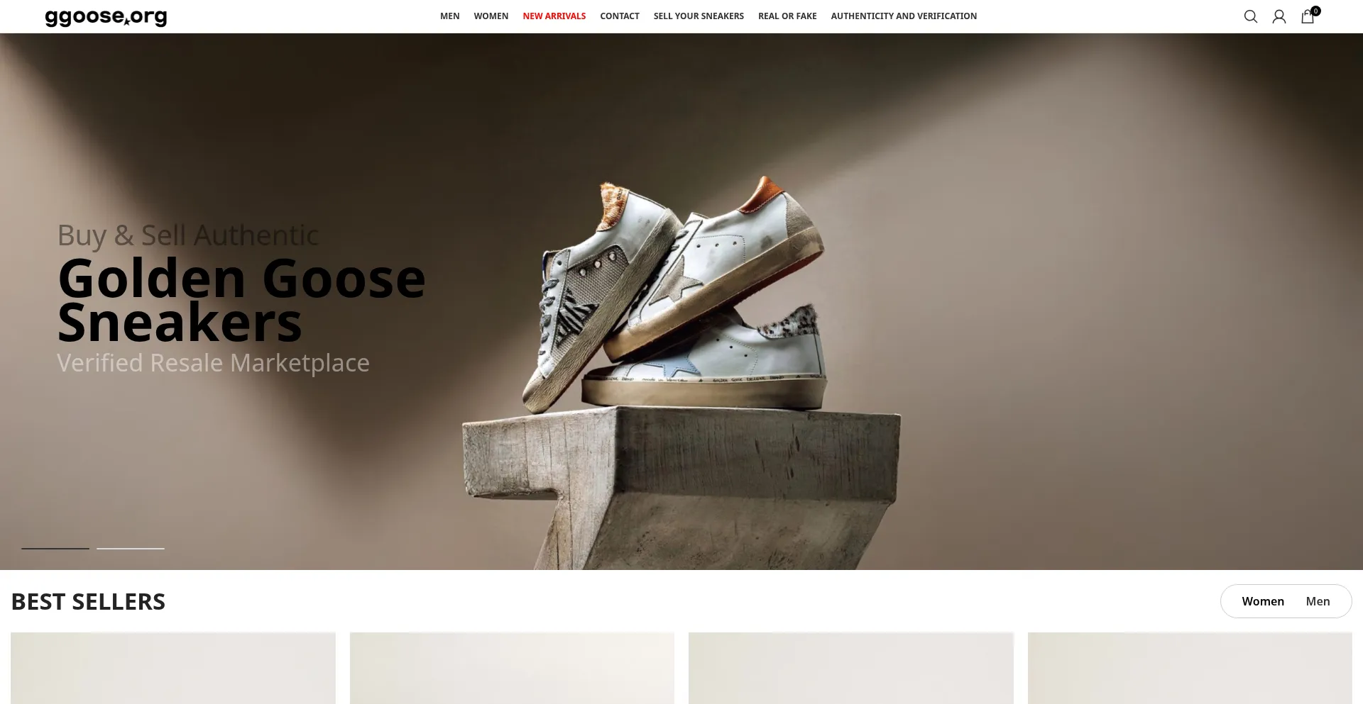 Website screenshot of Ggoose.org