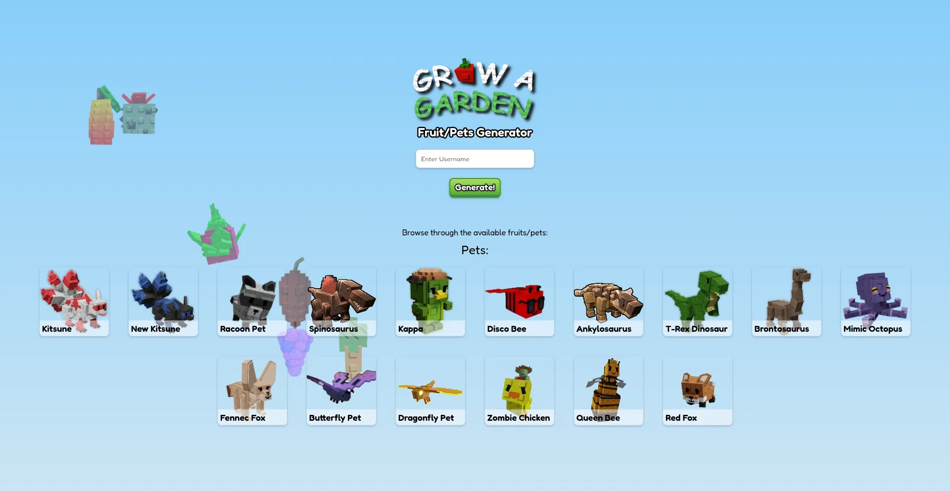Website screenshot of Ggpets.pages.dev
