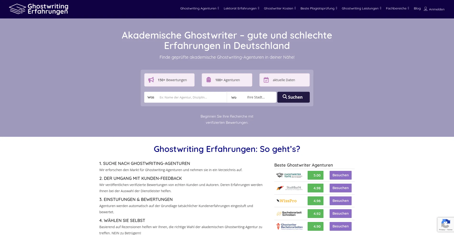 Ist Ghostwritingerfahrungen.de sicher und vertrauenswürdig?
