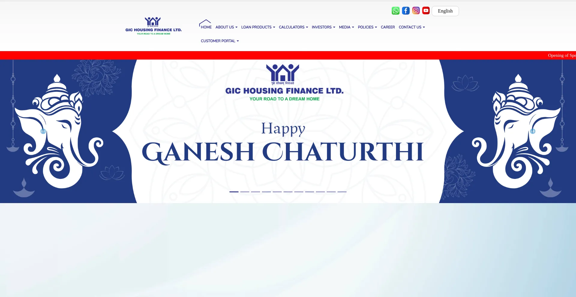 Website screenshot of Gichfindia.com